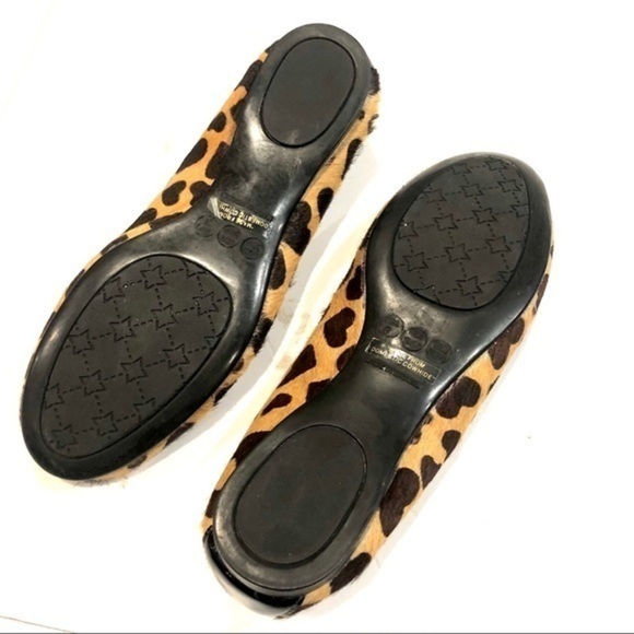 fs/ny 100% real cowhide animal print leopard flats - Picture 6 of 8